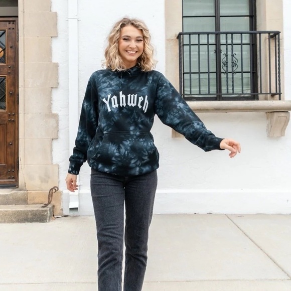 ELEVATED FAITH Yahweh Tie-Dye Unisex Hoodie - Picture 2 of 8